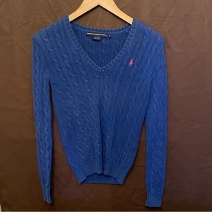 Ralph Lauren Sport cable knit sweater breast cancer edition